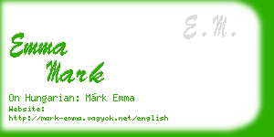 emma mark business card